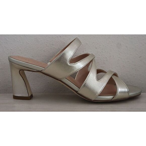 Cole Haan W28185 Women's Sz 9B Gold Leather Alyse Slide Dress Sandals - Picture 7 of 11